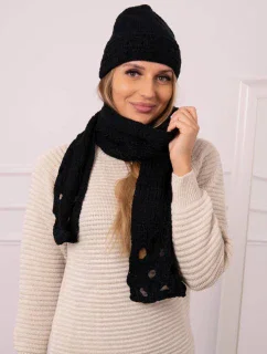 Dámská souprava s šátkem Julita K382 černá