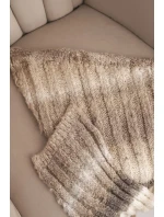 Komin dámský vlněný melírovaný měkký šátek na zimu KN20 fialový