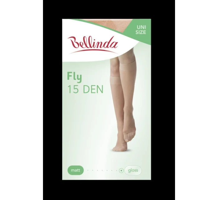 Silonkové podkolenky FLY KNEE HIGHS 15 DEN - BELLINDA - černá
