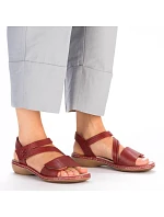 Kožené pohodlné sandály W model 22119032 red - Rieker