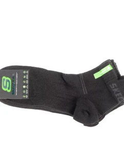 Skechers 3PPK Bamboo Mesh Quarter Socks SK42056-9999 Black 39-42