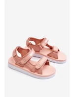 Dámské sportovní sandály na platformě Big Star LL274788 Růžové Dámské sportovní sandály na platformě Big Star LL274788 Růžové