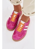 Kožené Dámské Tenisky model 22013924 Fuchsiová - S.Barski Kožené Dámské Tenisky model 22013924 Fuchsiová - S.Barski