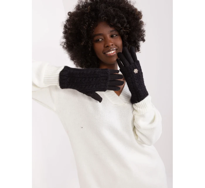 Rękawiczki AT RK model 19341576 czarny - FPrice Rękawiczki AT RK model 19341576 czarny - FPrice