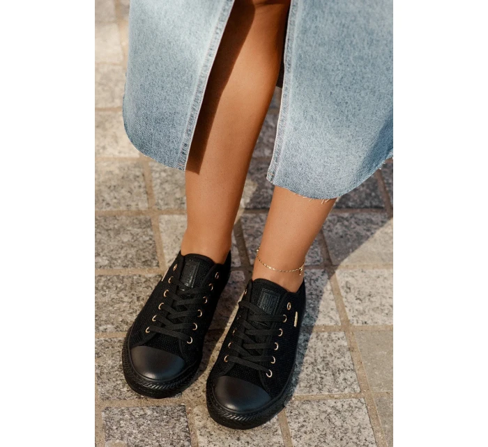 Dámské plátěné tenisky Big Star – černé