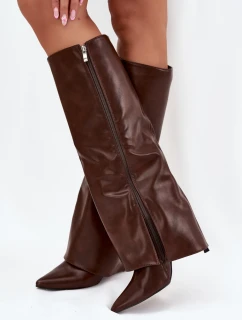 Kozačky na podpatku  model 218093 Step in style