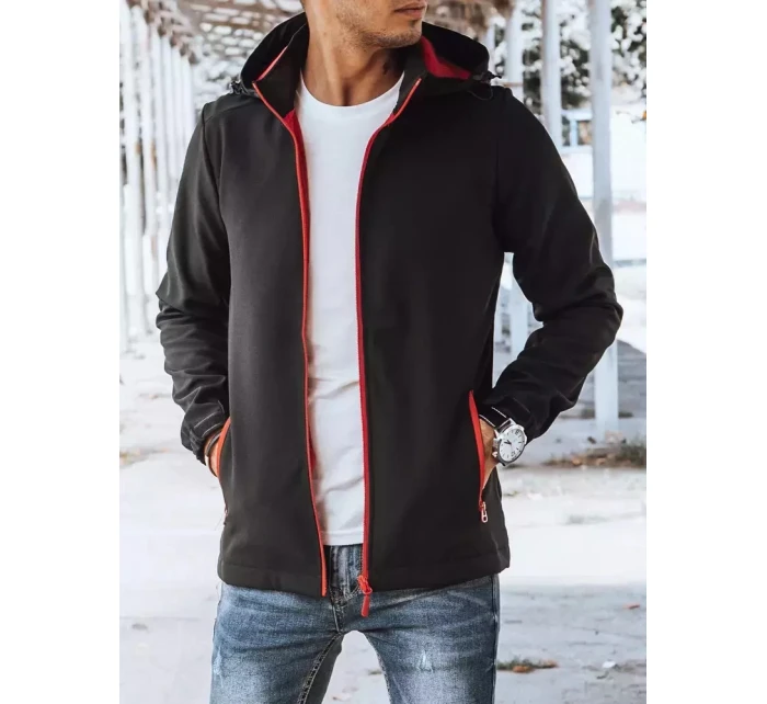 Pánská softshellová bunda černá Dstreet TX4173 Pánská softshellová bunda černá Dstreet TX4173