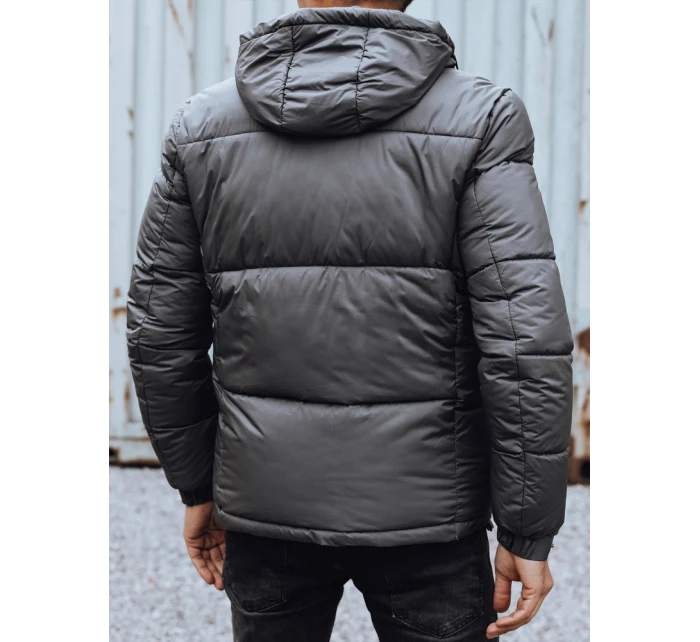 Pánská zimní bunda s odepínací kapucí šedá FashionStreet TX4834
