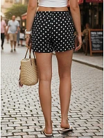Dámské letní bavlněné kraťasy s černými puntíky FashionStreet SY0544