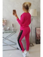 Fuchsiová sada s leopardím potiskem