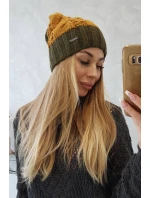 Fleecová čepice Paris K212 hořčicová+khaki Fleecová čepice Paris K212 hořčicová+khaki