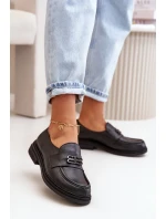 Zazoo 20102 Moderní Lakové Polobotky na Masivní Platformě Černé Zazoo 20102 Moderní Lakové Polobotky na Masivní Platformě Černé