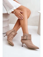 Dámské Boty Na Podpatku S Béžové model 21671092 - Boto Dámské Boty Na Podpatku S Béžové model 21671092 - Boto