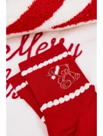 Dámské vánoční ponožky Medvídek v model 21786665 Santa Claus červené - Aura.via