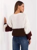 Sweter MI SW model 21314474 bordowy - FPrice Sweter MI SW model 21314474 bordowy - FPrice