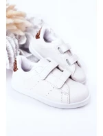 Dětské Tenisky Se Suchým Zipem Bíle-Růžové Zlato Cute Girl Dětské Tenisky Se Suchým Zipem Bíle-Růžové Zlato Cute Girl