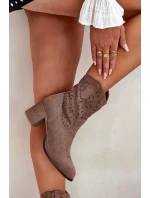 Boty na podpatku HY51-125 hnědé - Step in style Boty na podpatku HY51-125 hnědé - Step in style