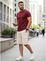 Pánské klasické vínové tričko FashionStreet RX5677