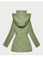 Dámská khaki bunda s kostkovaným lemováním Goodlookin (KK60411-3#)