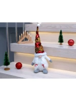 DEKORATIVNÍ TRPASLÍK S KOUZELNÝMI FLITRY 35CM BÍLÝ