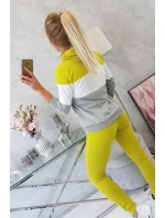 Barevná pruhovaná sada kiwi+bílá