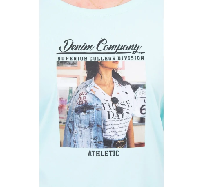 Halenka s potiskem Collage mint