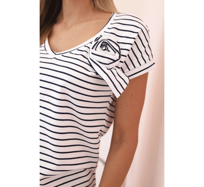 Top dámský bavlněný na ramínkách s výstřihem do V bílá Top dámský bavlněný na ramínkách s výstřihem do V bílá