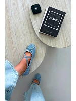 Dámské baleríny s a pásky v džínové barvě model 22309407 - Boto Dámské baleríny s a pásky v džínové barvě model 22309407 - Boto
