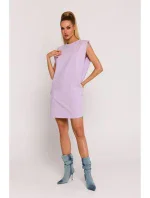 Mini šaty s na ramenou fialové model 19660944 - Moe