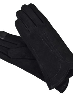Semiline Dámské semišové antibakteriální rukavice P8215 Black