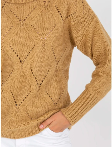 Dámský svetr LC SW 3019 velbloudí - FPrice Dámský svetr LC SW 3019 velbloudí - FPrice