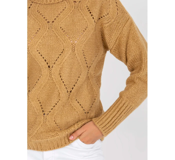 Dámský svetr LC SW 3019 velbloudí - FPrice Dámský svetr LC SW 3019 velbloudí - FPrice