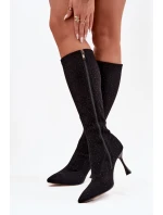 Kozačky na podpatku  model 220213 Step in style