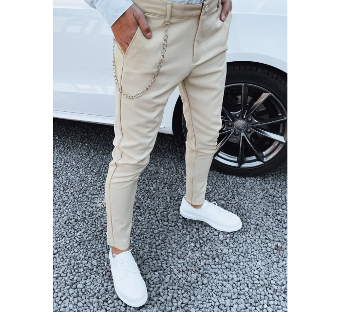 Pánské béžové kalhoty FashionStreet UX4379