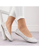 Kožená pohodlná polobotka W model 22033618 bílá - Rieker Kožená pohodlná polobotka W model 22033618 bílá - Rieker