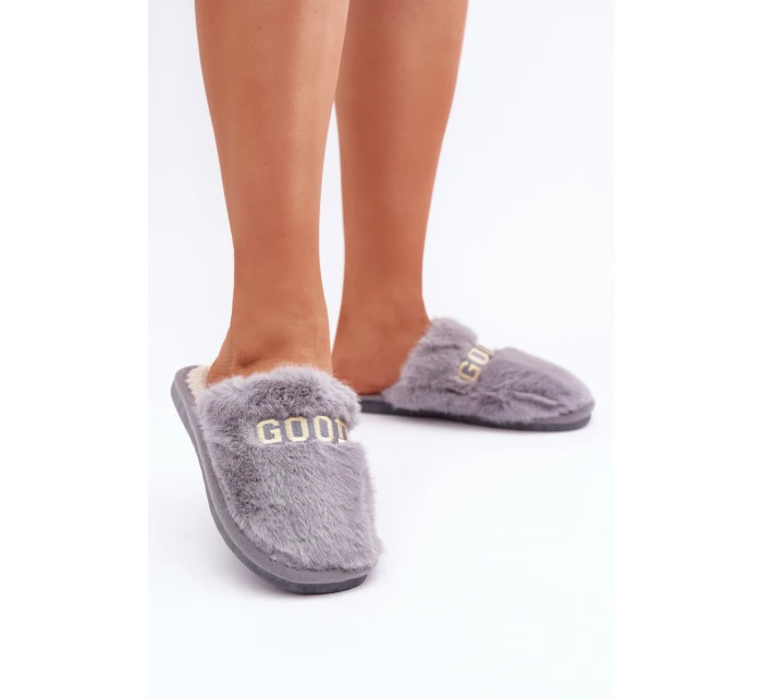 Dámské Pantofle S Kožíškem A Šedé model 21681746 - Boto Dámské Pantofle S Kožíškem A Šedé model 21681746 - Boto