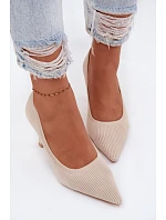 Materiálové lodičky Béžové Lelissey