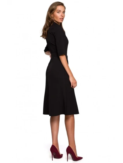 dres s páskem s přezkou zelený model 15106918 - STYLOVE