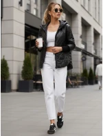 Dámská přechodná prošívaná bunda s kapucí černá model 21995976 - Dstreet Dámská přechodná prošívaná bunda s kapucí černá model 21995976 - Dstreet