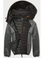 pánská sportovní bunda z různých spojených materiálů model 18416156 - J.STYLE pánská sportovní bunda z různých spojených materiálů model 18416156 - J.STYLE