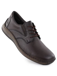 Rieker 05211-25 pánské pohodlné hnědé kožené polobotky