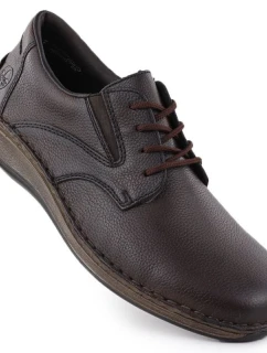 Rieker 05211-25 pánské pohodlné hnědé kožené polobotky