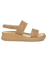 Dámské kožené sandály na podpatku model 22158391 - FILIPPO
