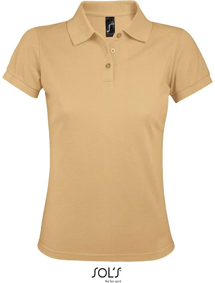 SOL'S Prime Women Dámské piqué polo z těžké bavlny 25.0573 sand