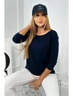 Halenka ležérní tmavě modrá