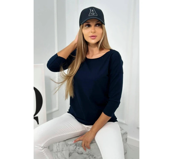 Halenka ležérní tmavě modrá