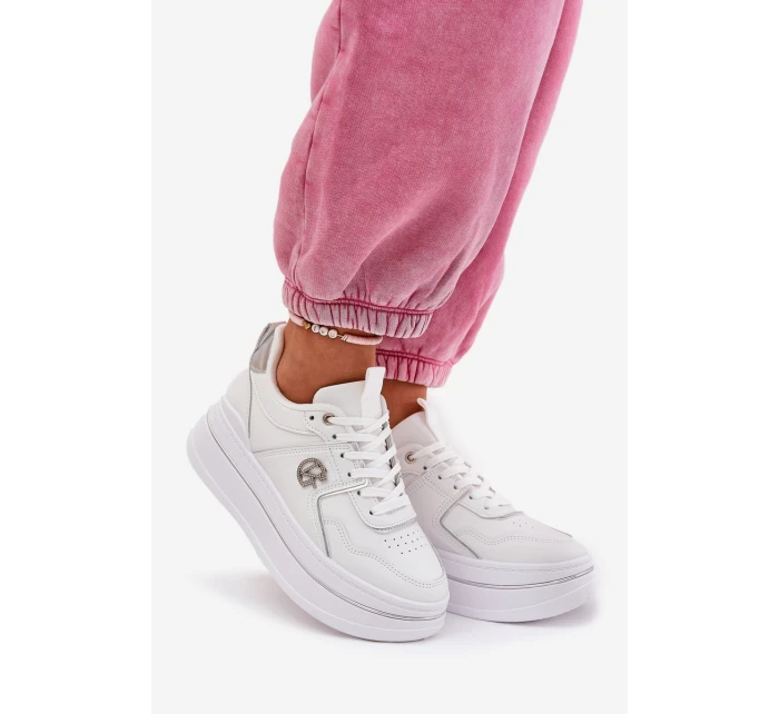 Dámské Sportovní Boty Na Platformě Bílé model 21687811 - Boto Dámské Sportovní Boty Na Platformě Bílé model 21687811 - Boto