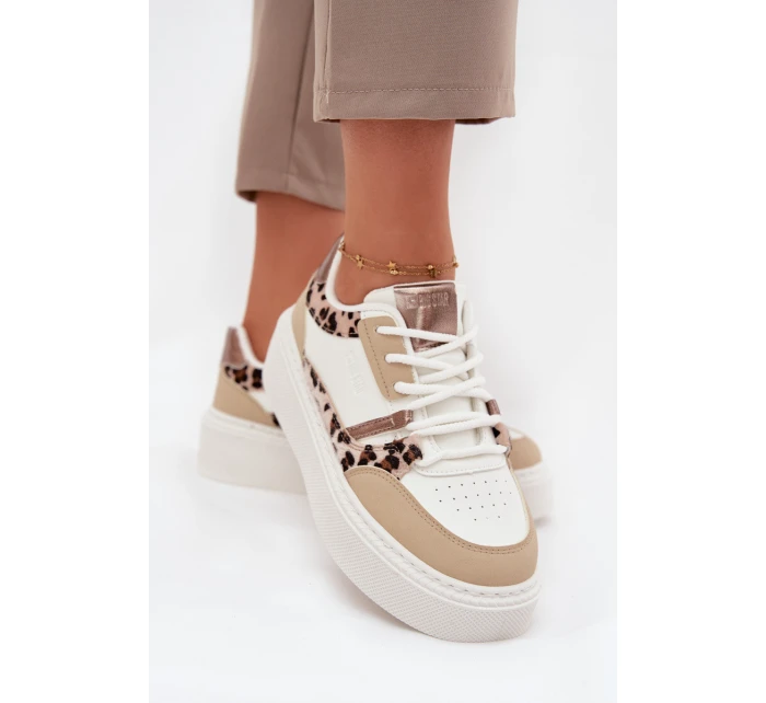 Dámské tenisky na platformě Big Star – panterka bílo-béžové Dámské tenisky na platformě Big Star – panterka bílo-béžové