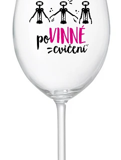 POVINNÉ CVIČENÍ - čirá sklenice na víno 350 ml