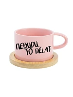 NEBUDU TO DĚLAT - růžový hrníček makronka 200 ml NEBUDU TO DĚLAT - růžový hrníček makronka 200 ml